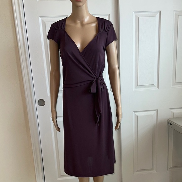 LOFT Dresses & Skirts - LOFT Purple Midi Dress with Elegant Design